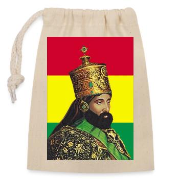 Haile Selassie I Jah Rastafari Rasta Reggae Roots  - Verschließbarer Geschenkbeutel aus Baumwolle (14x20cm) - Natur - Vorne