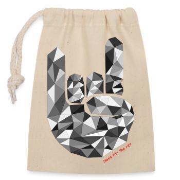 Bleed For The Riff en noir et noir - Sac cadeau en coton avec cordon (14 x 20 cm) - nature - Devant