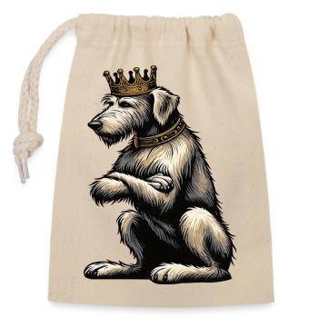 Irischer Wolfshund Wolfshundbesitzer Wolfshundfan - Verschließbarer Geschenkbeutel aus Baumwolle (14x20cm) - Natur - Vorne