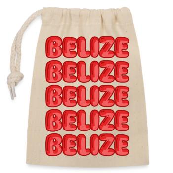 Belize - Verschließbarer Geschenkbeutel aus Baumwolle (14x20cm) - Natur - Vorne