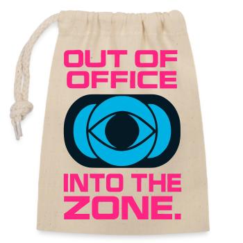 Hors Bureau Concentration Zone Travail - Sac cadeau en coton avec cordon (14 x 20 cm) - nature - Devant
