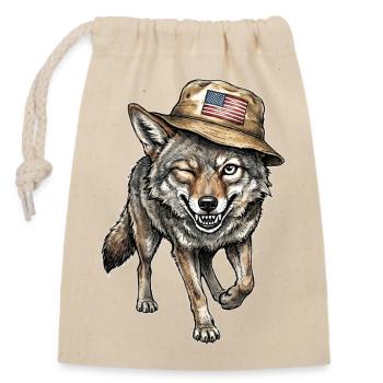 Ready for the wild USA road trip? - Closable cotton gift bag (14x20cm) - nature - Front