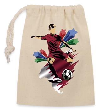 Qatar - Qatar - Flags - Closable cotton gift bag (14x20cm) - nature - Front