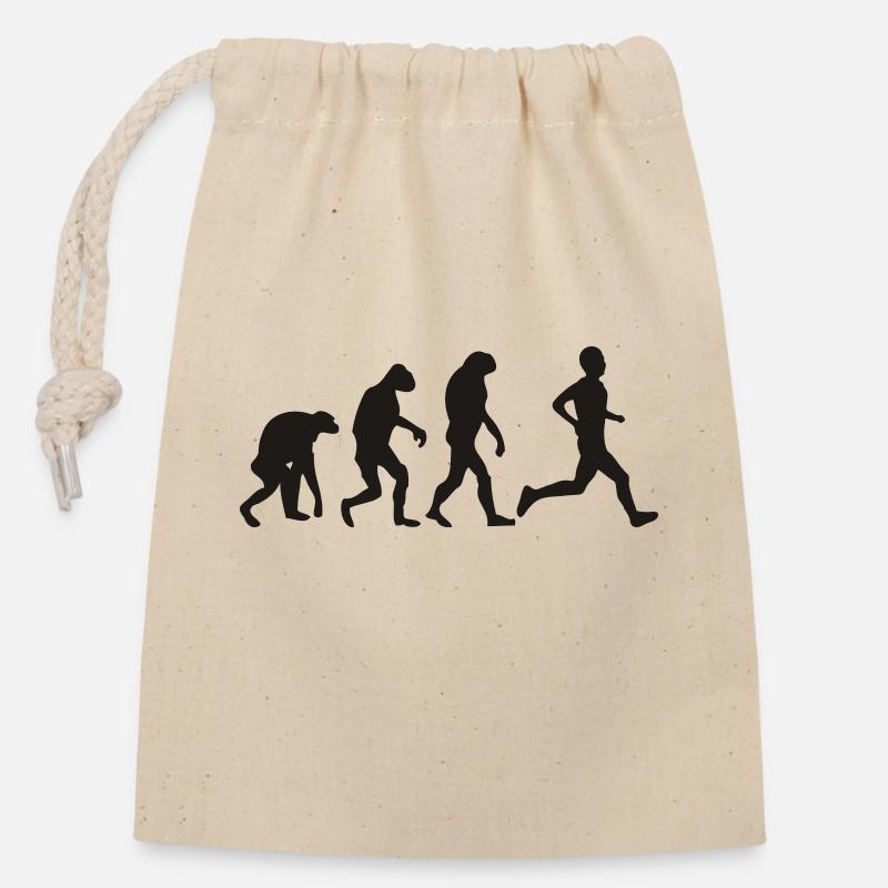 runner - Closable cotton gift bag (14x20cm) - nature