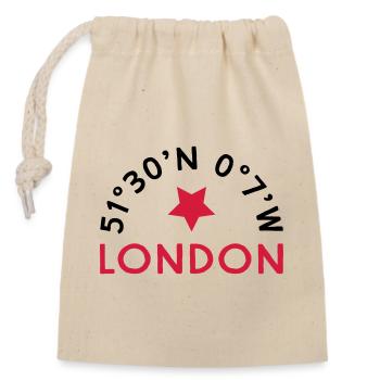 Londres - Sac cadeau en coton avec cordon (14 x 20 cm) - nature - Devant