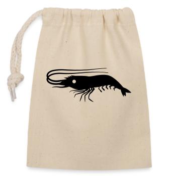 seule crevette crevettes avec des antennes - Sac cadeau en coton avec cordon (14 x 20 cm) - nature - Devant