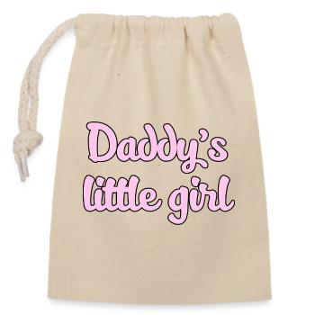 Daddy's Girl Grafik - Verschließbarer Geschenkbeutel aus Baumwolle (14x20cm) - Natur - Vorne