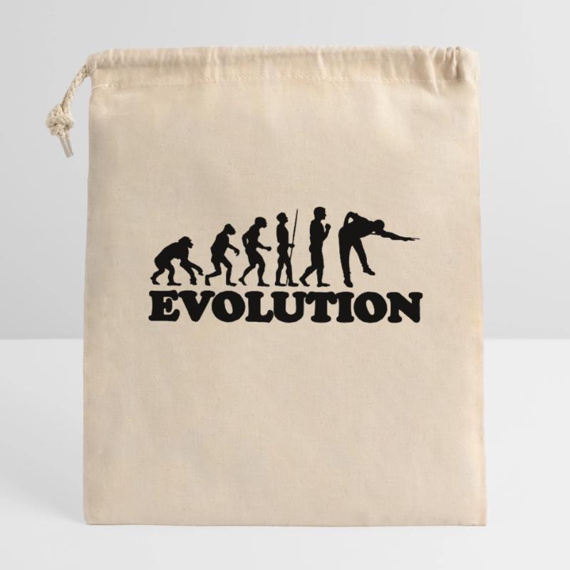 Billiard Gift Evolution Snooker Pool idea Closable cotton gift bag (14x20cm)
