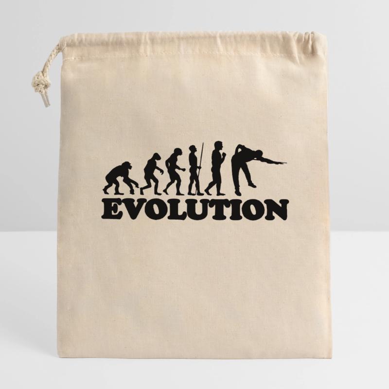 Idée Billard Billard Billard Evolution Evolution Sac cadeau en coton avec cordon (14 x 20 cm)