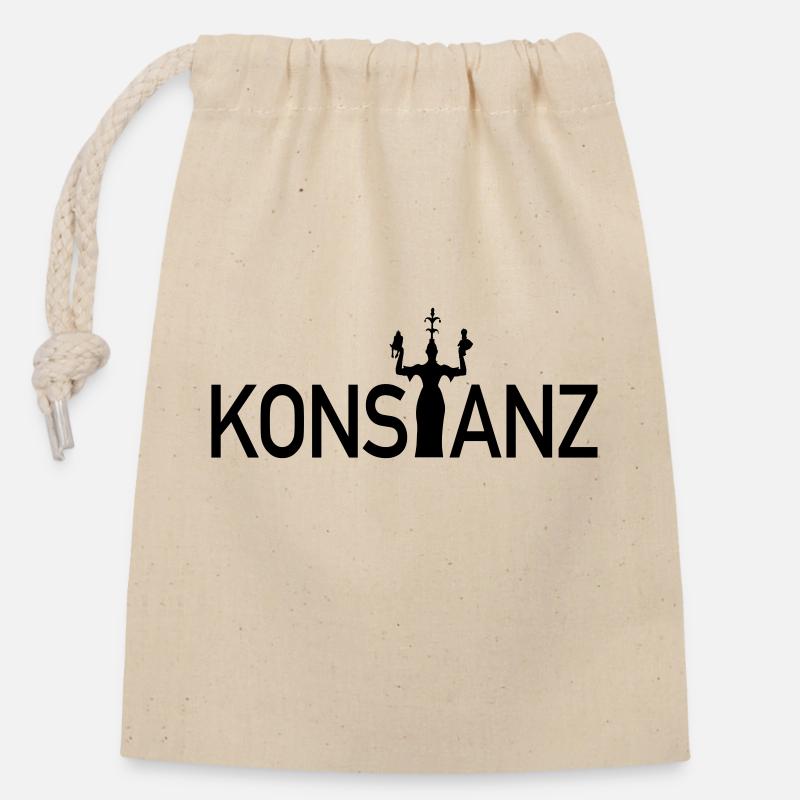 Konstanz - Verschließbarer Geschenkbeutel aus Baumwolle (14x20cm) - Natur