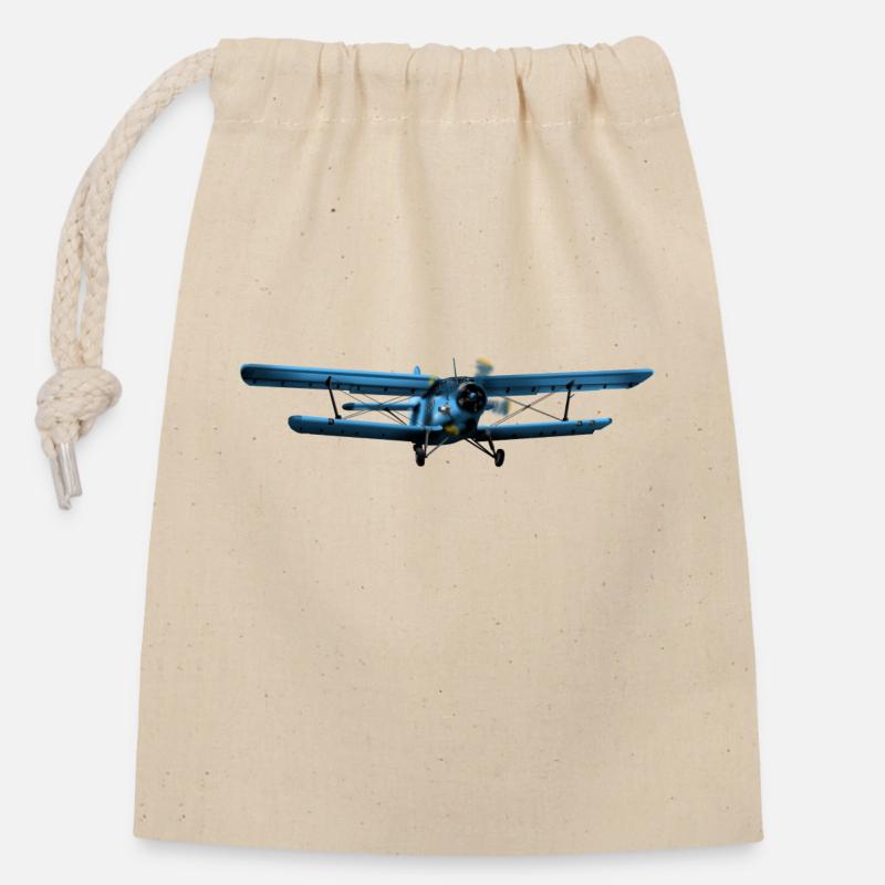 Antonov 2 - Verschließbarer Geschenkbeutel aus Baumwolle (14x20cm) - Natur