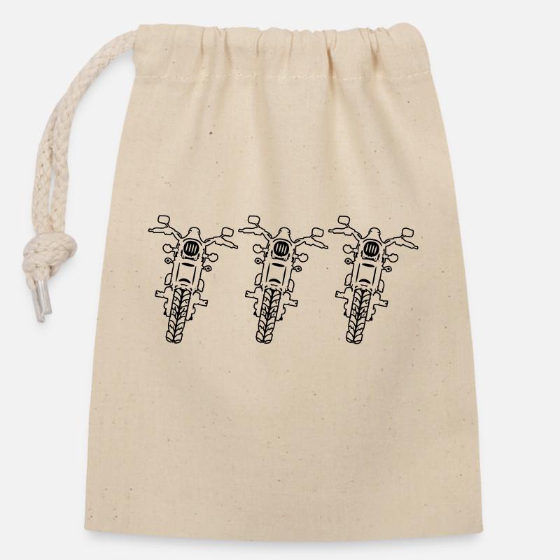 terrain motorcycles - Closable cotton gift bag (14x20cm) - nature