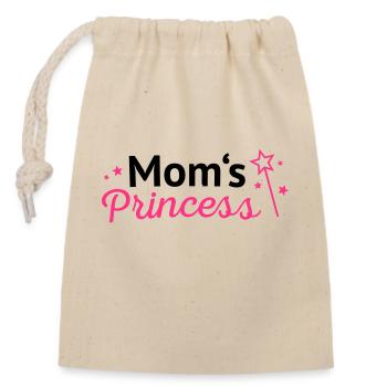 Moms Princess - Closable cotton gift bag (14x20cm) - nature - Front