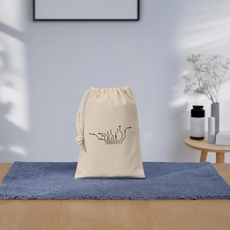 pc wires processor cpu wire cabling compu Closable cotton gift bag (14x20cm)