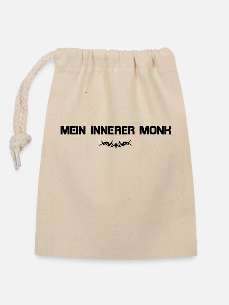 MEIN INNERER MONK - Verschließbarer Geschenkbeutel aus Baumwolle (14x20cm) - Natur