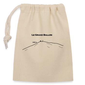 Le Grand Ballon - Sac cadeau en coton avec cordon (14 x 20 cm) - nature - Devant