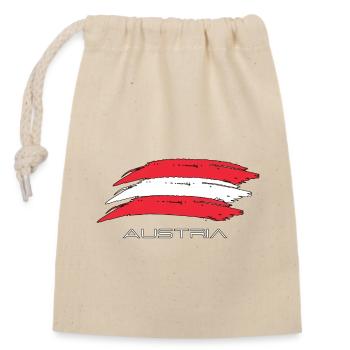 Autriche - Sac cadeau en coton avec cordon (14 x 20 cm) - nature - Devant