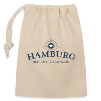 Hamburg - Verschließbarer Geschenkbeutel aus Baumwolle (14x20cm) - Natur - Vorne
