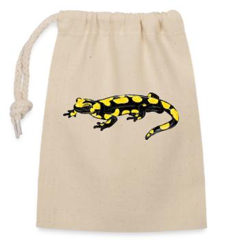 Fire Salamander I - Closable cotton gift bag (14x20cm) - nature - Front