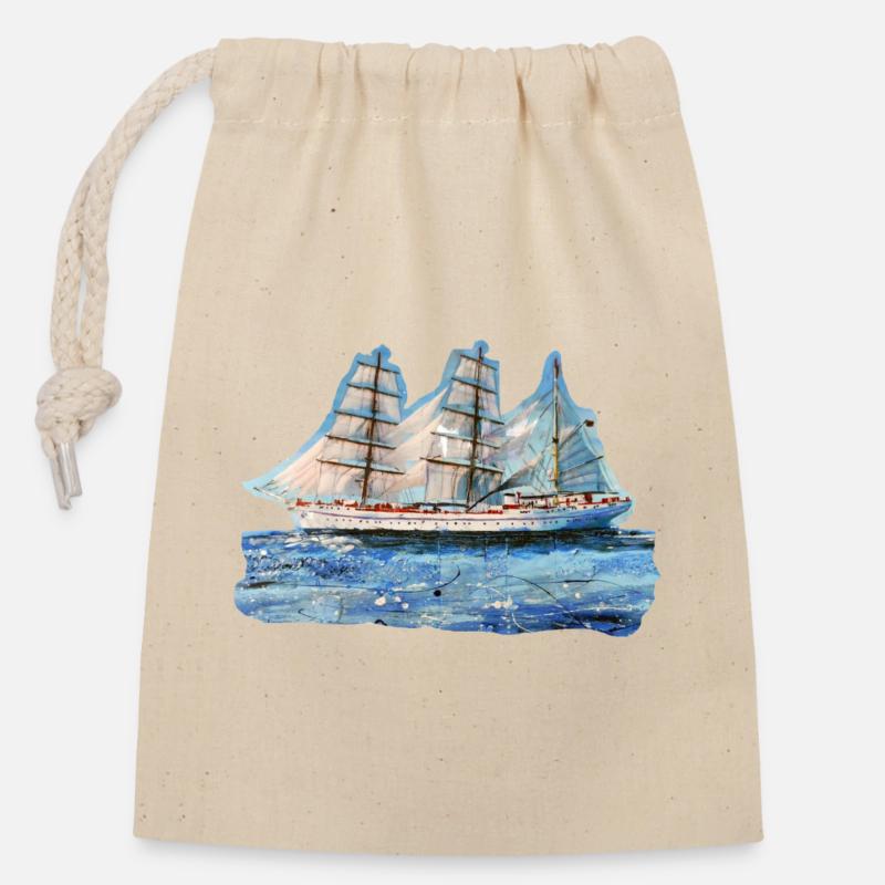 gorch jib 2 - Closable cotton gift bag (14x20cm) - nature