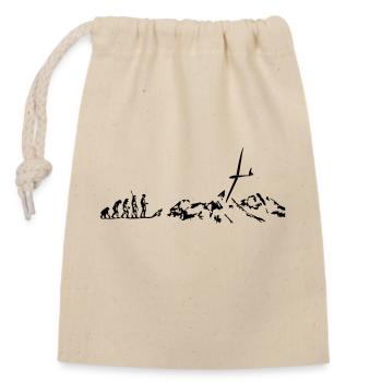 evolution planeurs - Sac cadeau en coton avec cordon (14 x 20 cm) - nature - Devant