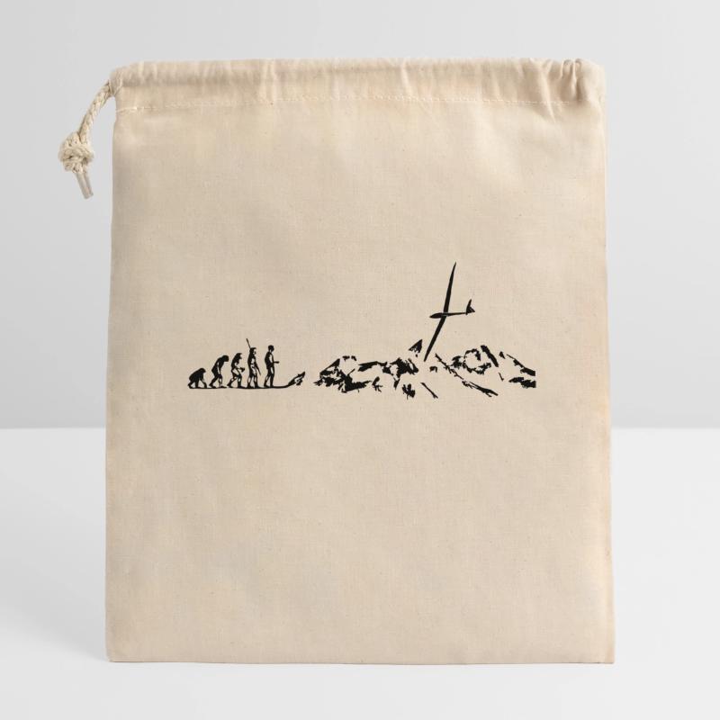 evolution glider glider glider glider Closable cotton gift bag (14x20cm)