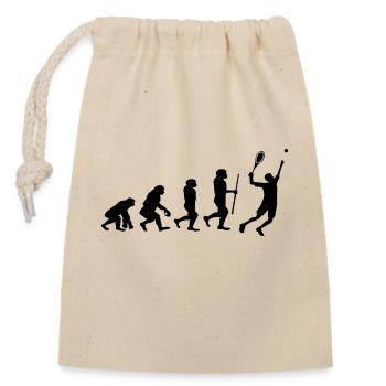 Tennis Evolution Badminton - Verschließbarer Geschenkbeutel aus Baumwolle (14x20cm) - Natur - Vorne