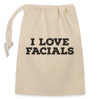 facial - Verschließbarer Geschenkbeutel aus Baumwolle (14x20cm) - Natur - Vorne