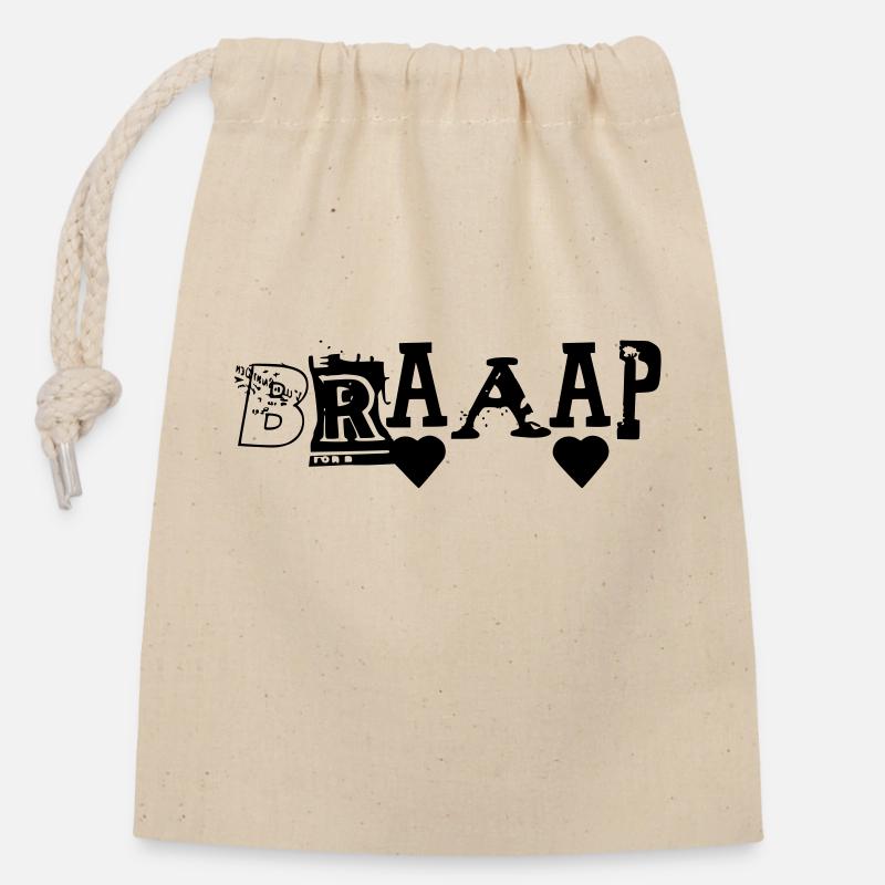 BRAAAP - Closable cotton gift bag (14x20cm) - nature