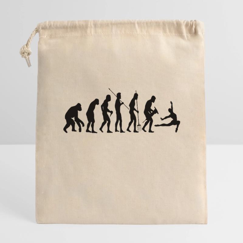 Ballet Dancer Evolution Dance Ballerina Dance Class Closable cotton gift bag (14x20cm)