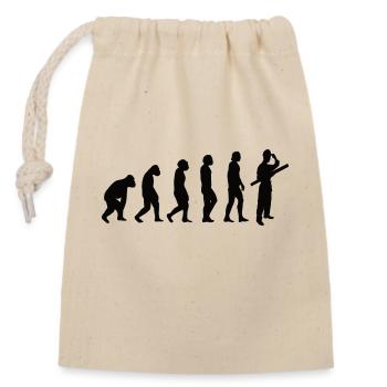 Architect Craft Evolution Civil Engineer - Closable cotton gift bag (14x20cm) - nature - Front