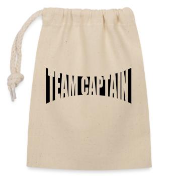 Group Team Captain - Closable cotton gift bag (14x20cm) - nature - Front