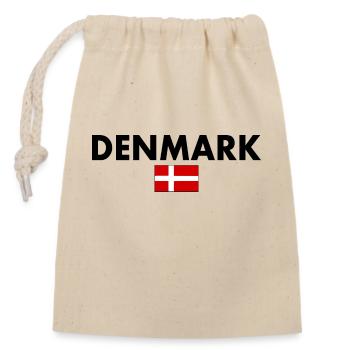 Dänemark - Verschließbarer Geschenkbeutel aus Baumwolle (14x20cm) - Natur - Vorne