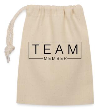 Team Members - Closable cotton gift bag (14x20cm) - nature - Front