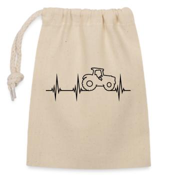 Puls Tractor Farm - Closable cotton gift bag (14x20cm) - nature - Front