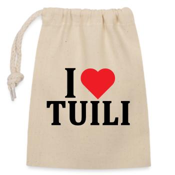 t-shirt Io amo Tuili t-shirt Sardegna - Closable cotton gift bag (14x20cm) - nature - Front