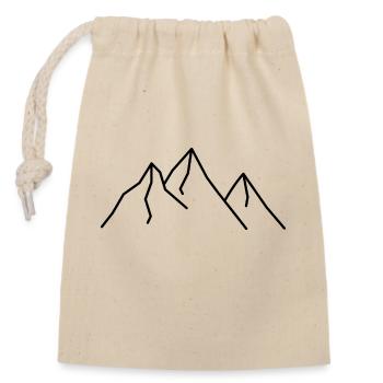 Mountains - Closable cotton gift bag (14x20cm) - nature - Front
