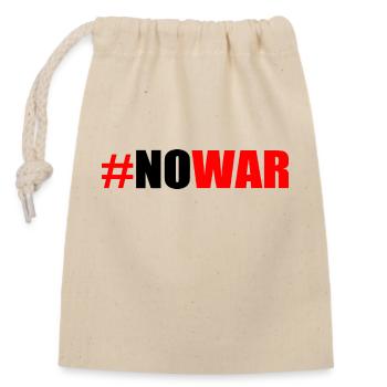 No war - Closable cotton gift bag (14x20cm) - nature - Front