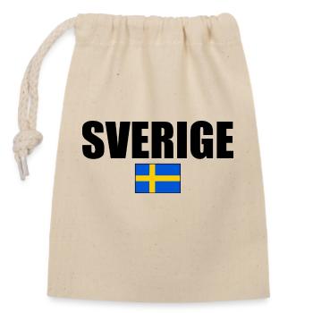 sverige - Sac cadeau en coton avec cordon (14 x 20 cm) - nature - Devant