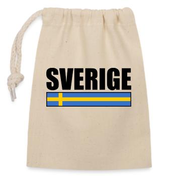 sverige - Sac cadeau en coton avec cordon (14 x 20 cm) - nature - Devant