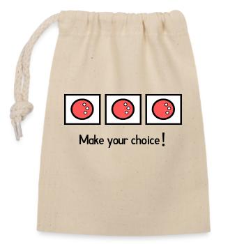 Make your choice - Closable cotton gift bag (14x20cm) - nature - Front