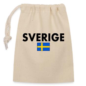Sverige - Sac cadeau en coton avec cordon (14 x 20 cm) - nature - Devant