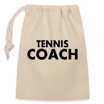 Tennis coach - Sac cadeau en coton avec cordon (14 x 20 cm) - nature - Devant