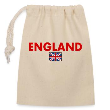 England - Closable cotton gift bag (14x20cm) - nature - Front