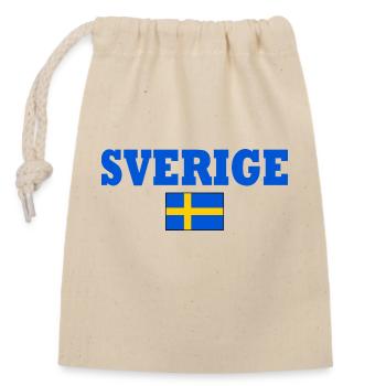 Sverige - Sac cadeau en coton avec cordon (14 x 20 cm) - nature - Devant