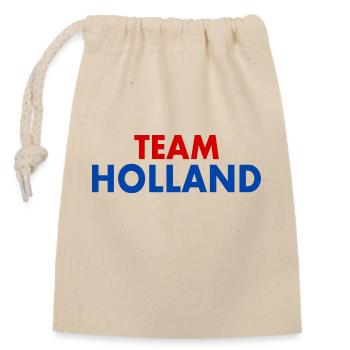 Holland - Closable cotton gift bag (14x20cm) - nature - Front