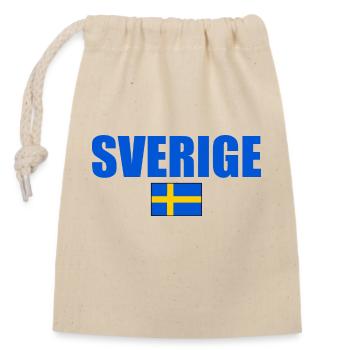 Sverige - Sac cadeau en coton avec cordon (14 x 20 cm) - nature - Devant
