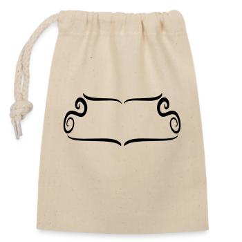 Cadre d’ornement décoratif artistique - Sac cadeau en coton avec cordon (14 x 20 cm) - nature - Devant