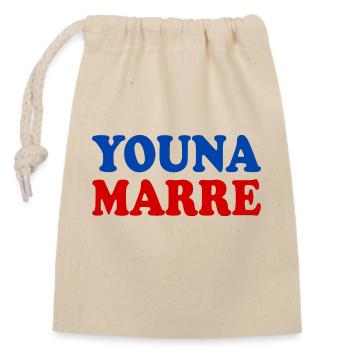 Youna marre You na marre - Sac cadeau en coton avec cordon (14 x 20 cm) - nature - Devant