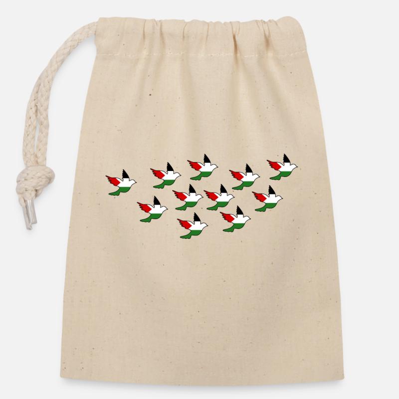 palestina - Closable cotton gift bag (14x20cm) - nature